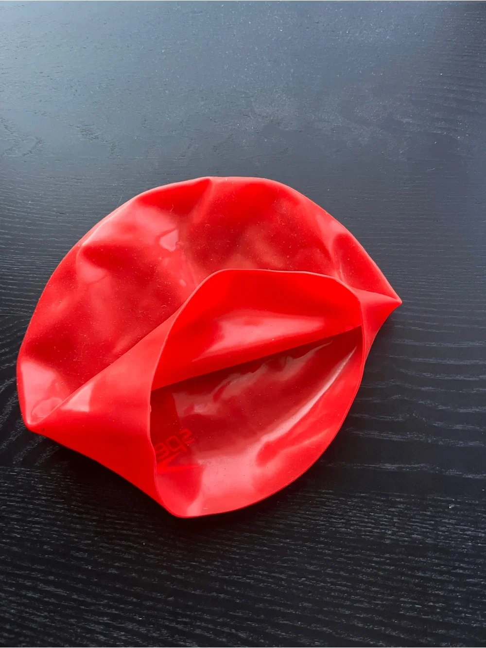 Speedo Red Silicone Swim Cap Unisex Adult Youth One Size Stretch Water Sports